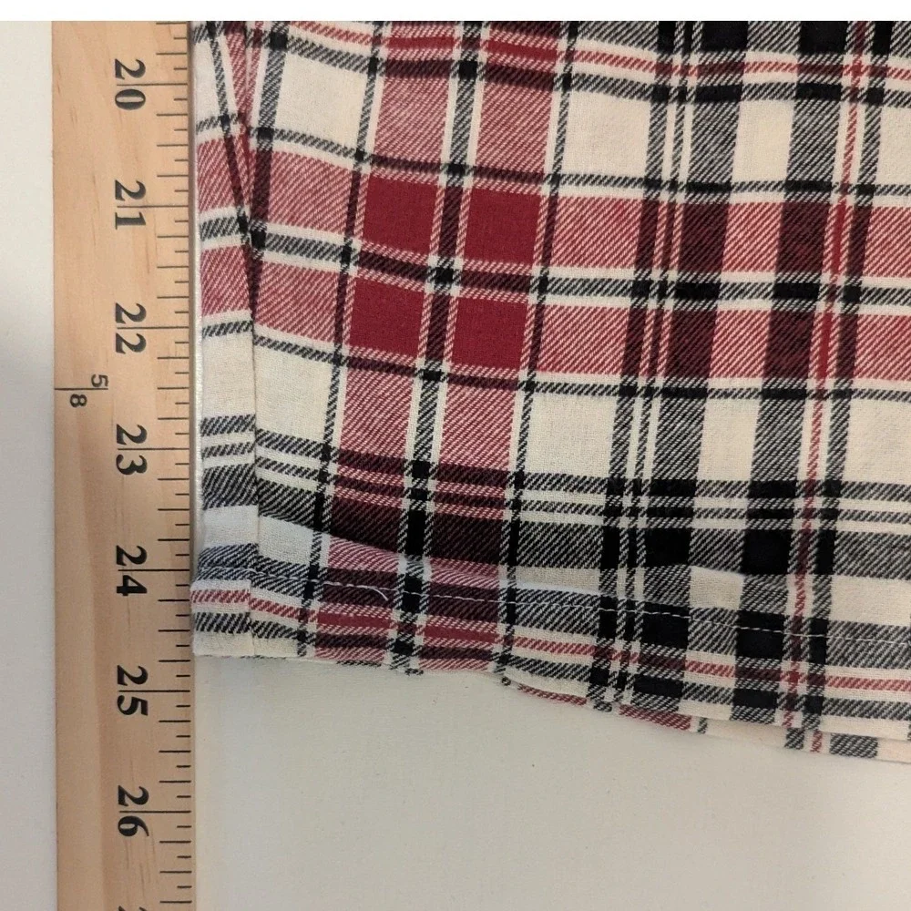 Disney Mickey Mouse Classic Plaid Pajama Set‎ Women's Sz 1X 100% Organic Cotton - Picture 4 of 13